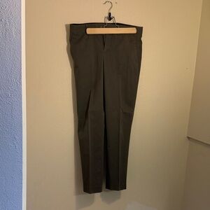 Express Men's Dress Pants in Olive Green - Straight Leg